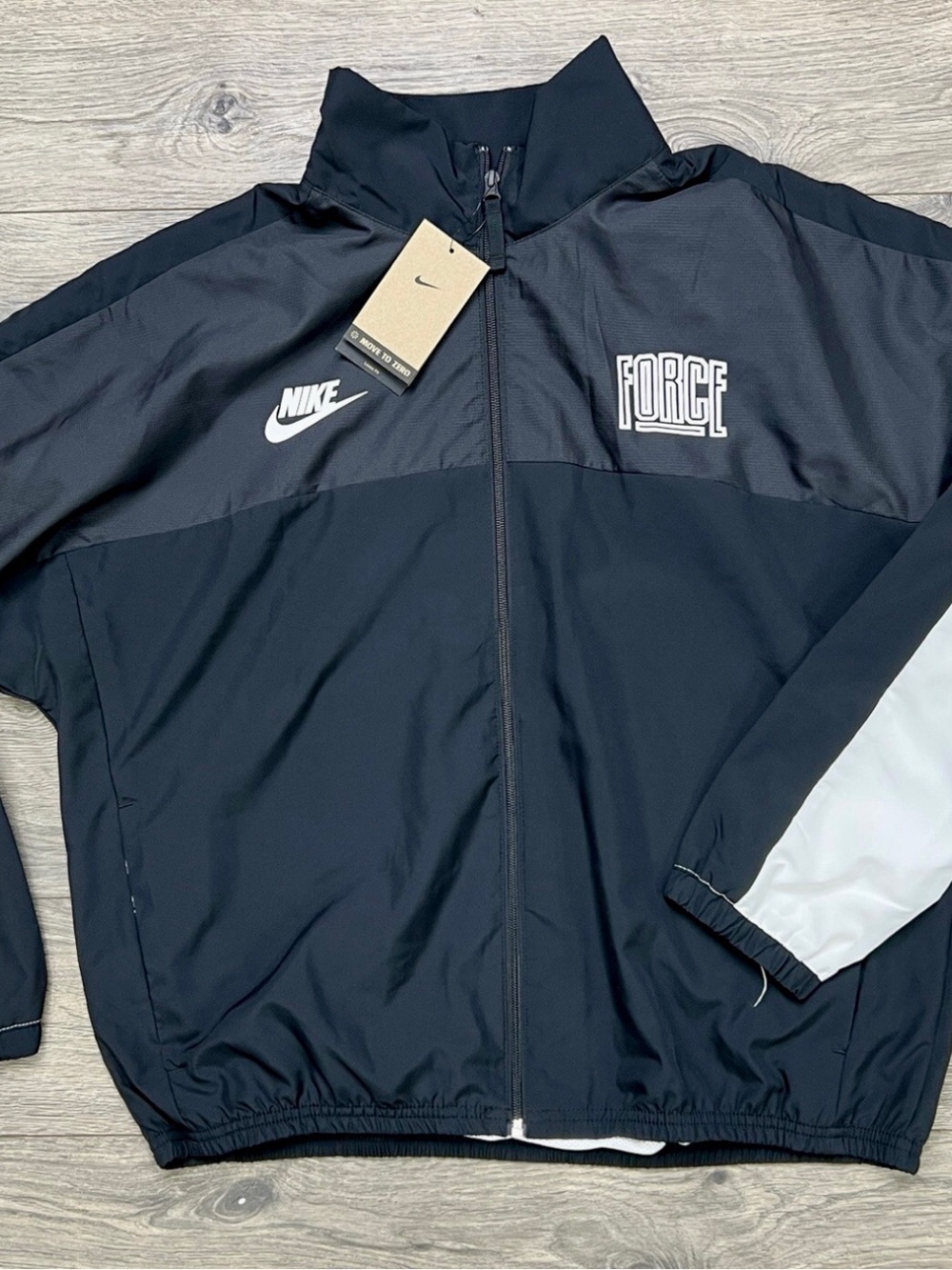 Nike Men's Black Move to Zero Starting 5 Woven Basketball Jacket Full Zip Med